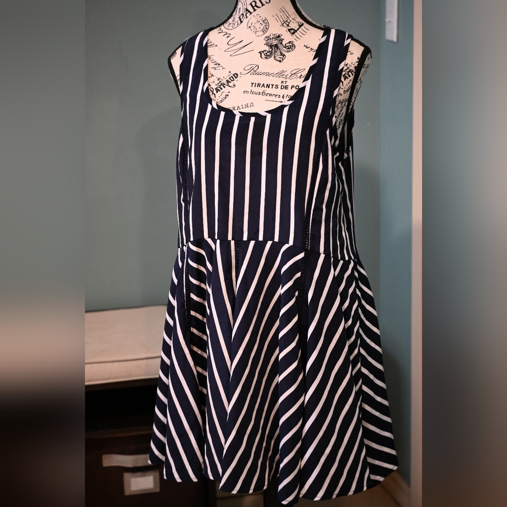 Black and White Striped Dress